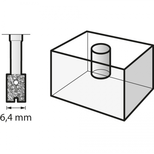 Diamant Glasbohrer Ø6,4mm